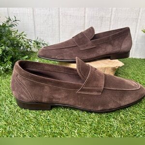 Bloomingdale's The Men’s Store 
 Penny Loafers Exclusive In Chocolate Suede 9